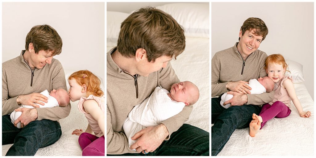 Newborn portraits with older sibling