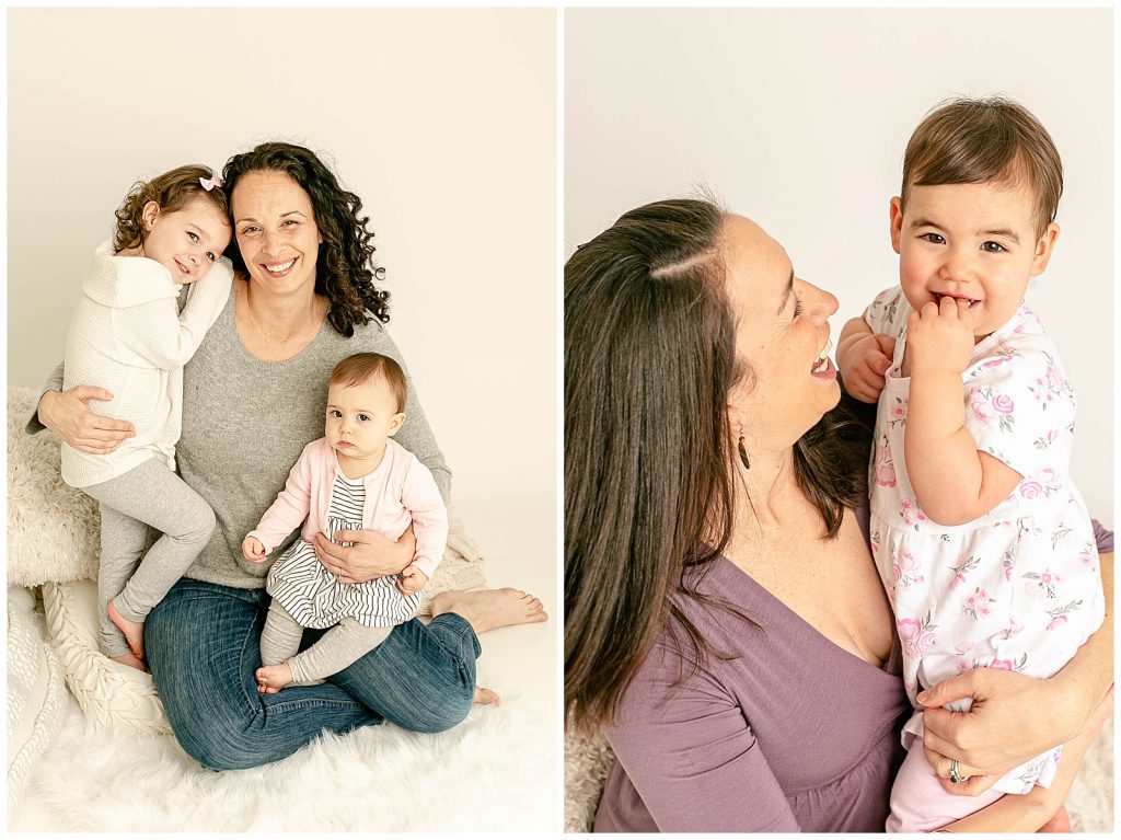 Motherhood photos in Portland photography studio