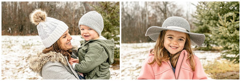 Family Portraits in the snow during winter