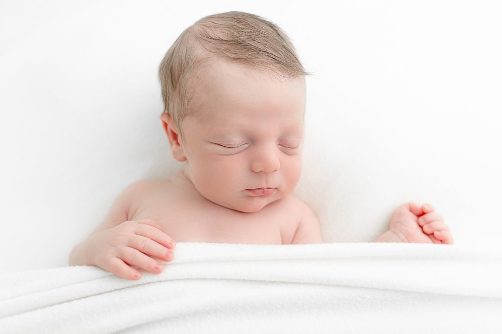 Portland Oregon Newborn Photography session baby sleeping
