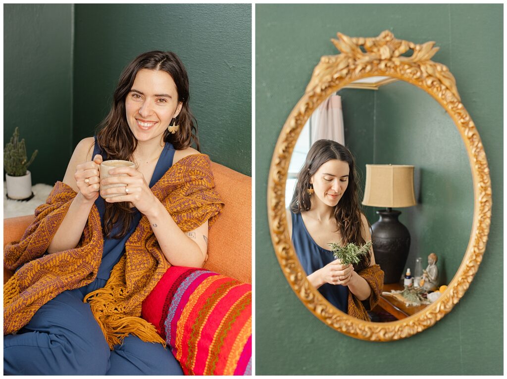 Prenatal massage therapist in her portland, oregon massage studio. La Luz Massage - Morgan Corona