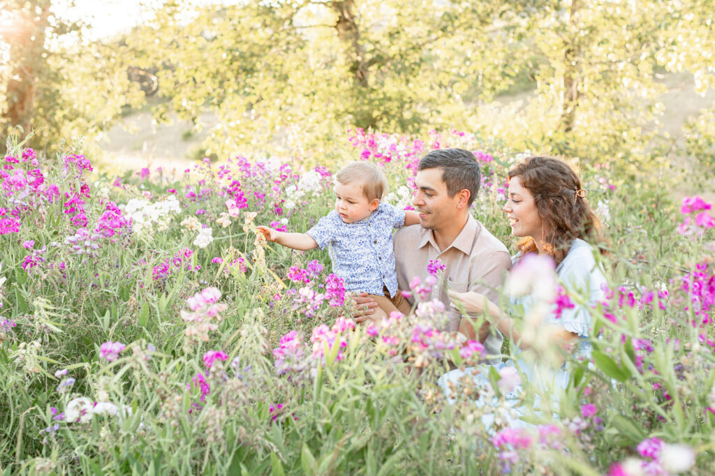 Parents and children sharing a natural moment during a Portland family photoshoot