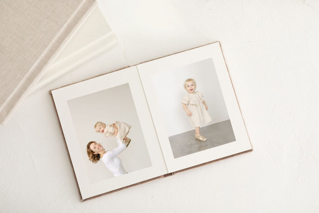 Heirloom family photo album by a Portland, OR family photographer