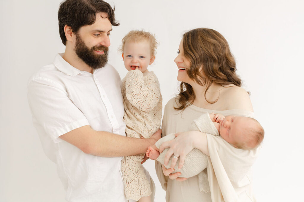 Stylish photo ledge featuring family pictures in Portland, OR