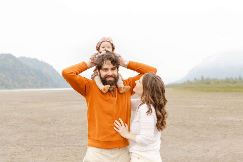 Family photographer capturing candid moments in Portland Oregon