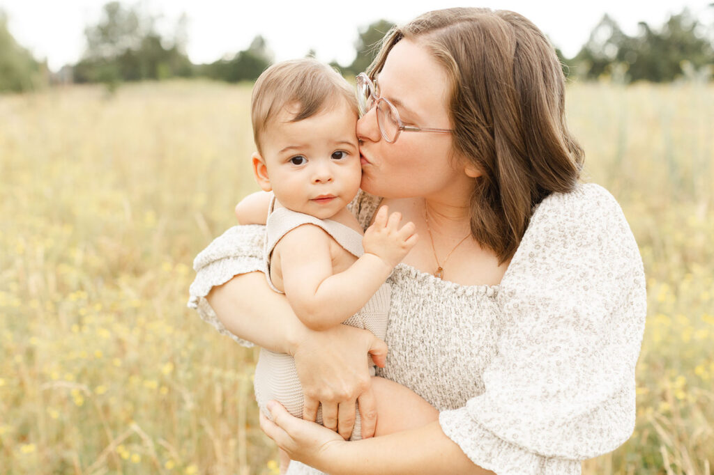 Layered family outfits for a Portland outdoor photo session