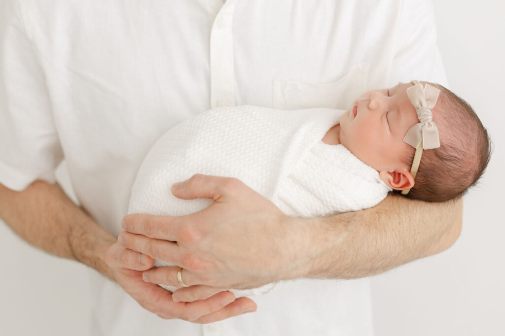 Baby sitting portrait during milestone photography session